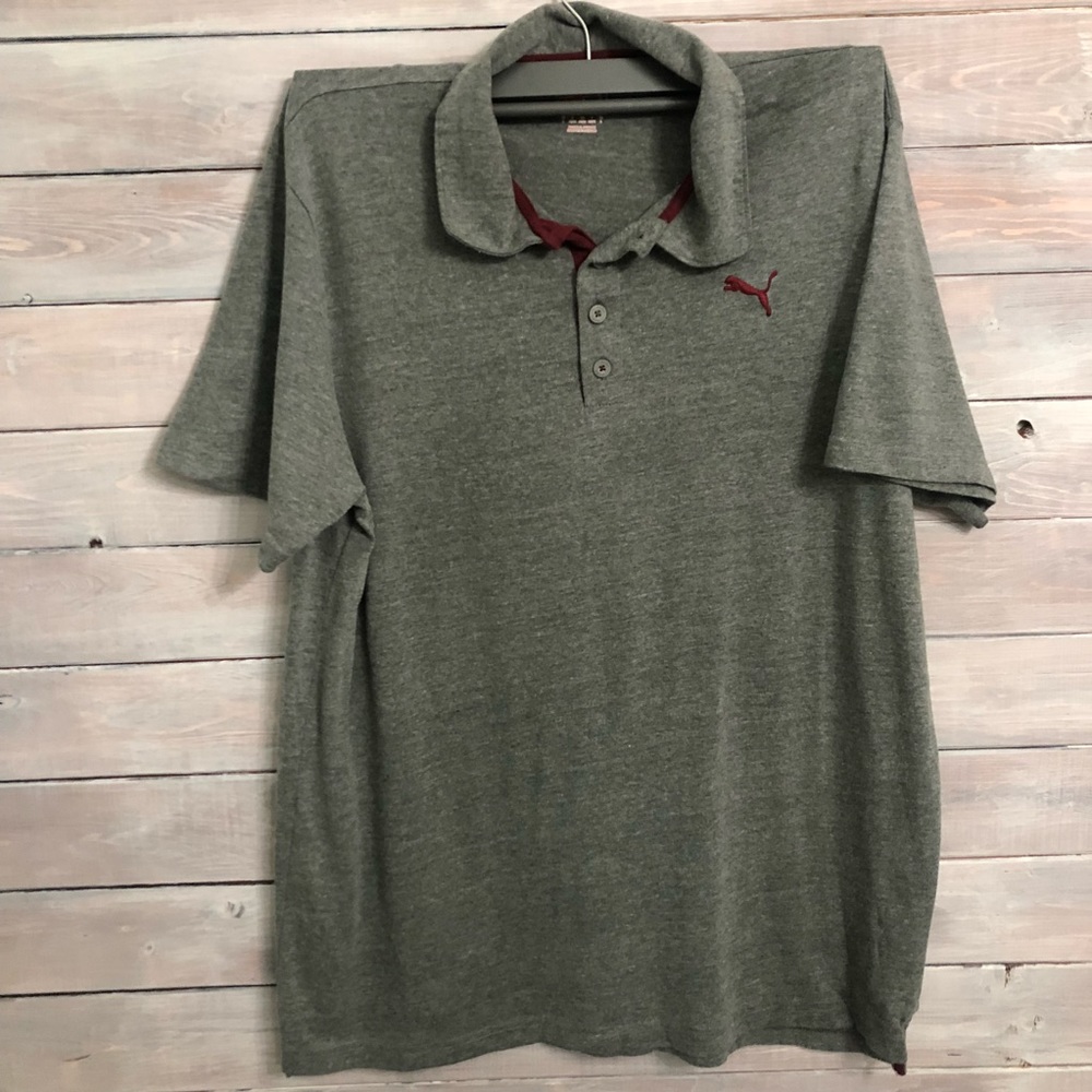 Gray Mens Polo Shirt